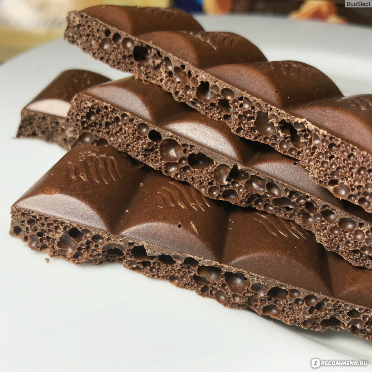 Темный пористый шоколад Air Chocolate