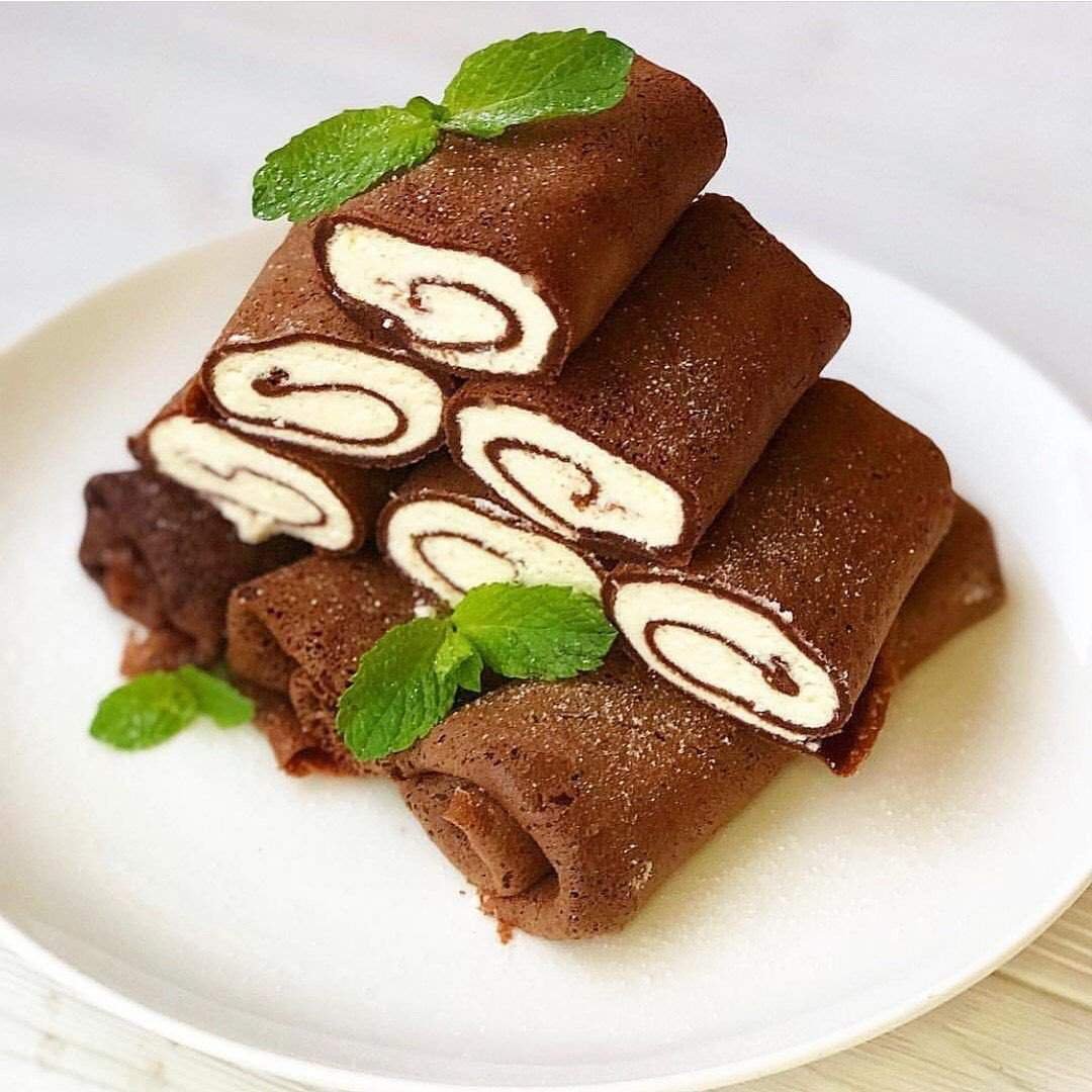 Овсяные блинчики с бананом и какао