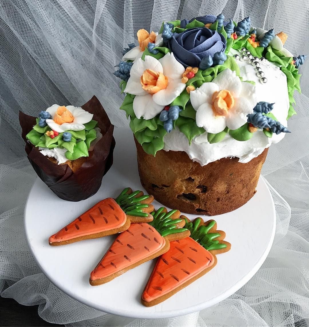 Сахарный декор для куличей