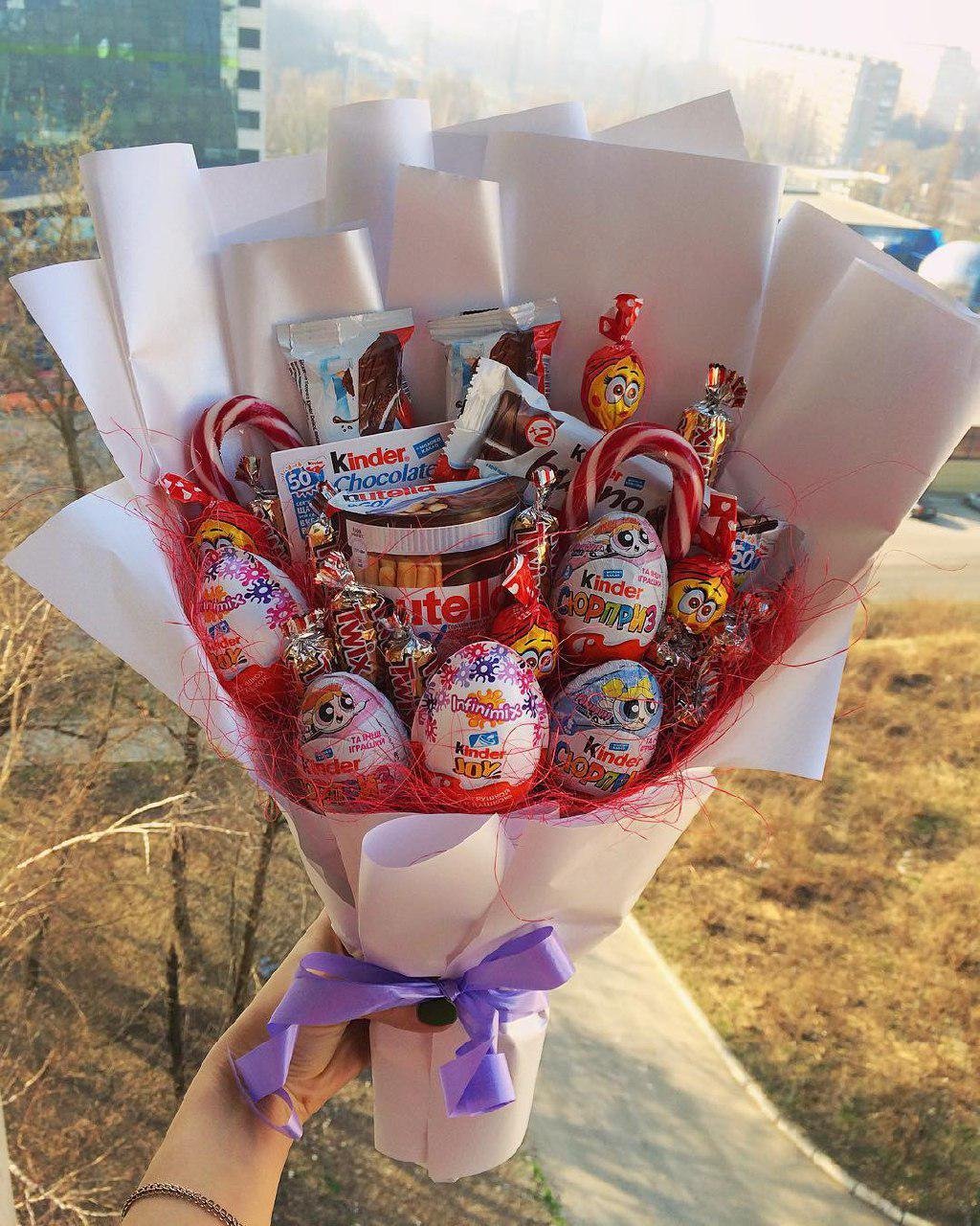 Сладкий букет для мальчика 10 лет