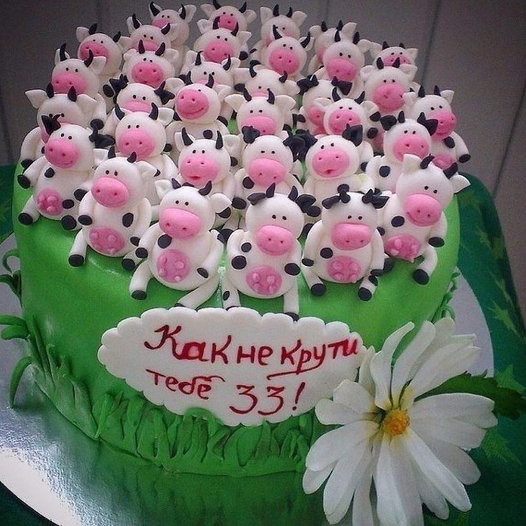 Кремовый торт с коровами
