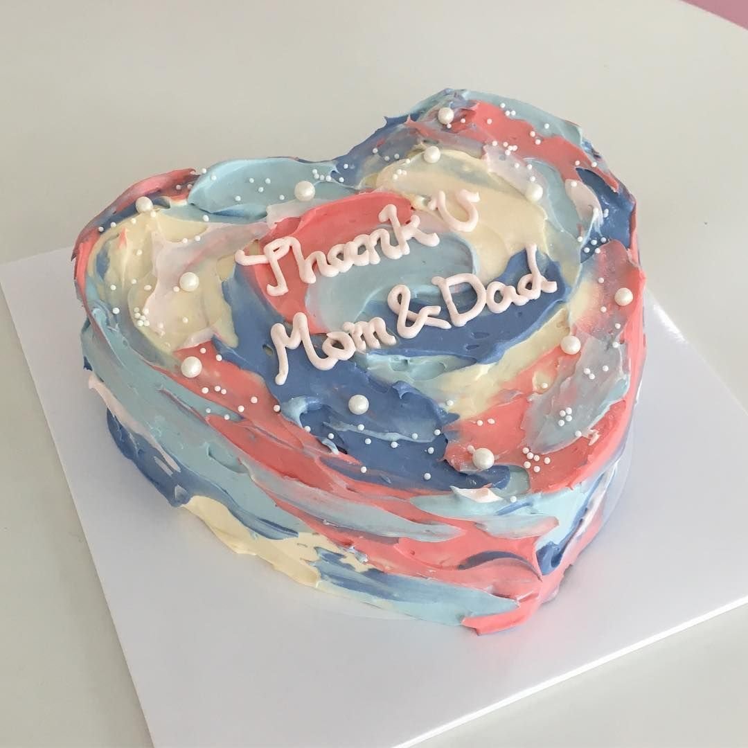Корейский торт с мазками