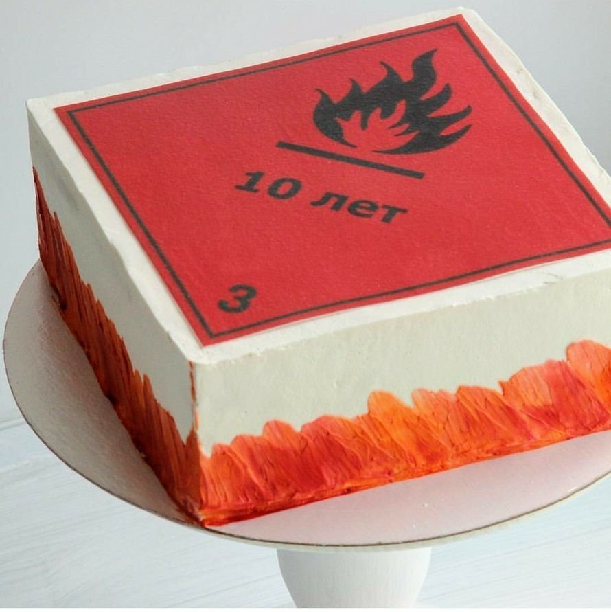 Корпоративный торт с логотипом прямоугольный