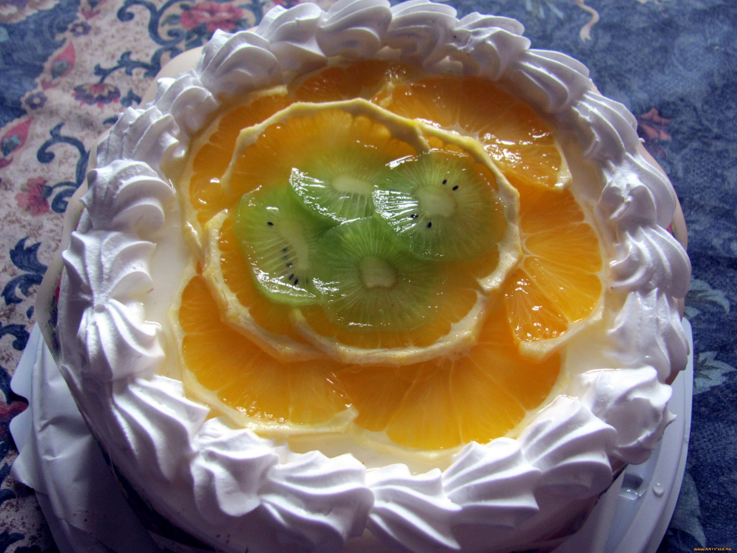 Торт с киви и апельсинами - 60 фото
