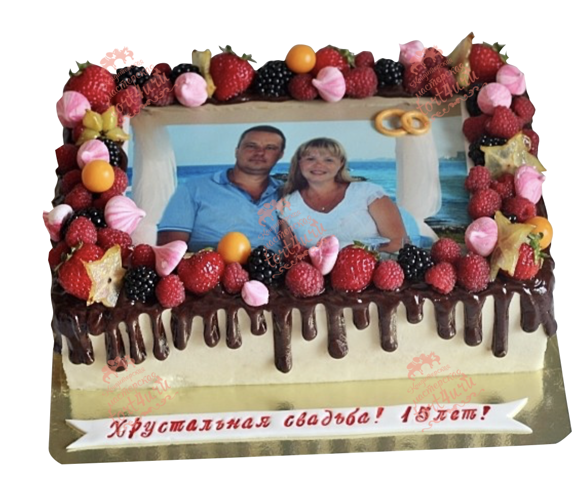 Торт на годовщину свадьбы 15 лет