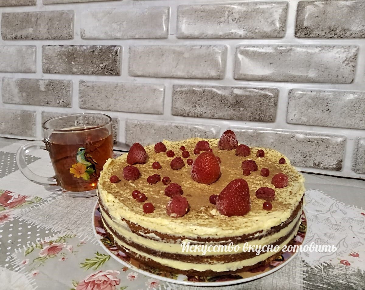 Торт со светлыми коржами