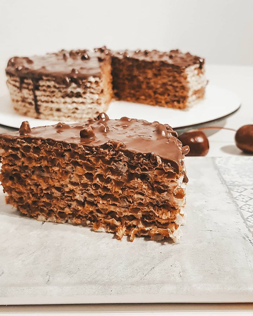 Торт орешек со сгущенкой