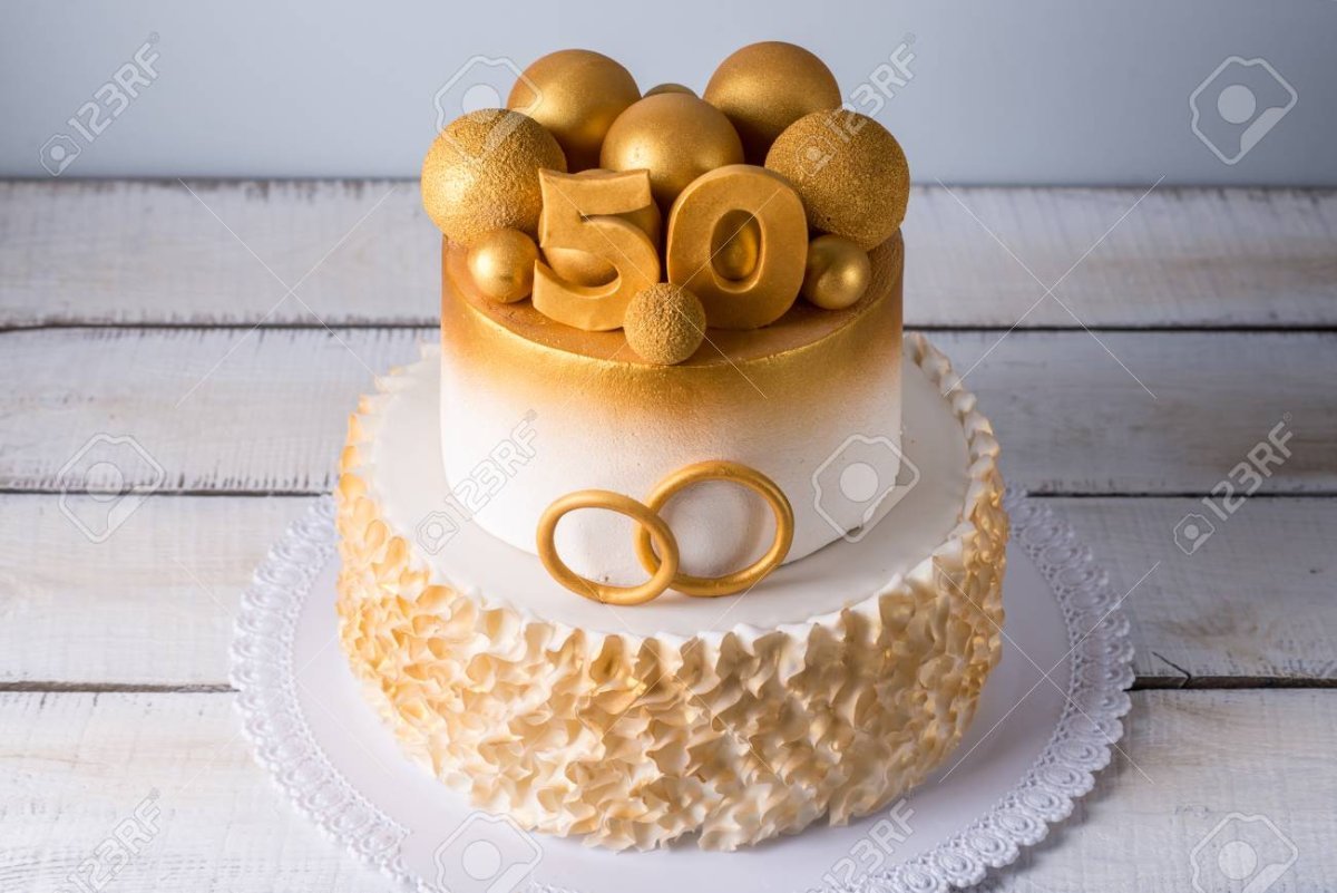 Торты на золотую свадьбу 50 лет