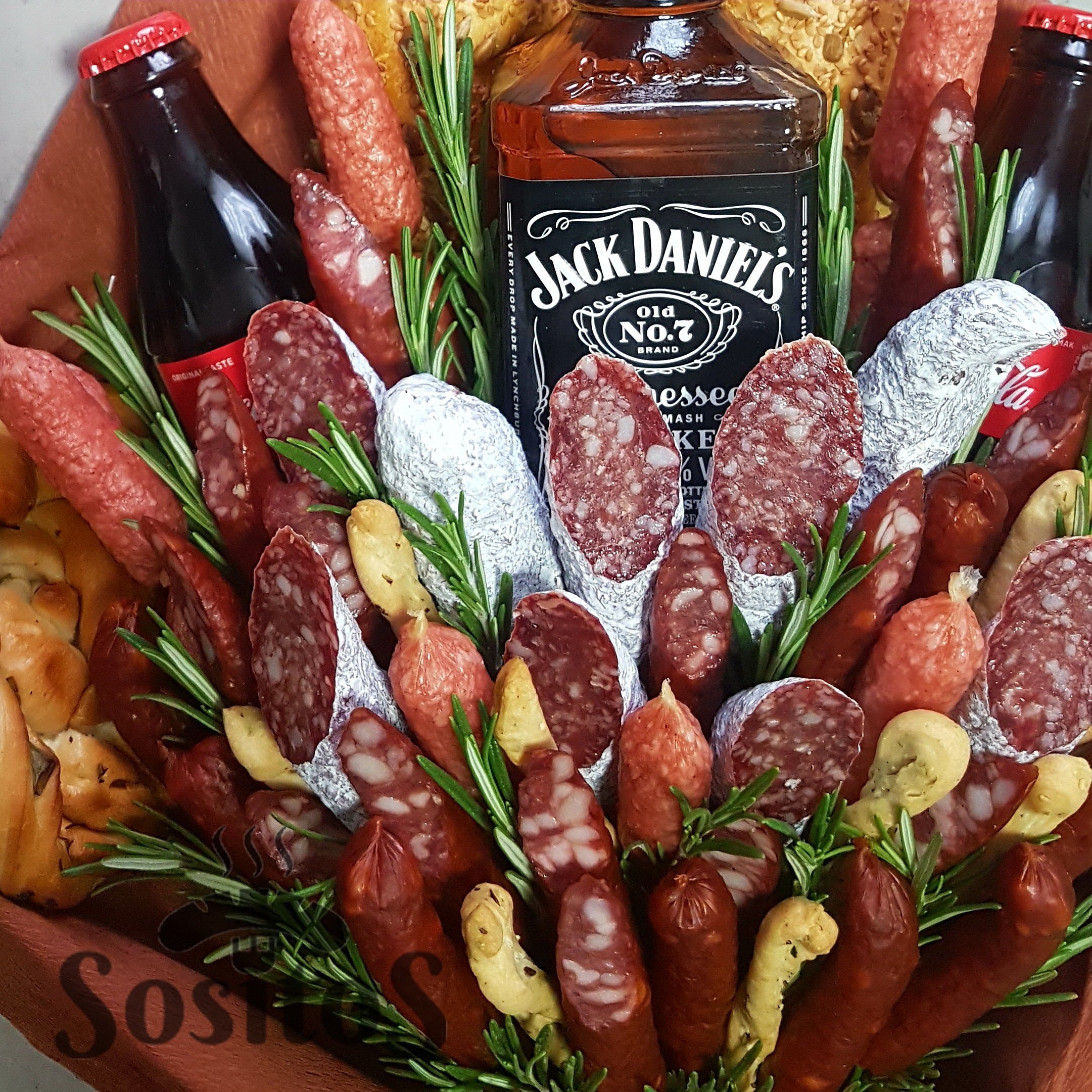 Мясной букет с виски Джек Дэниэлс