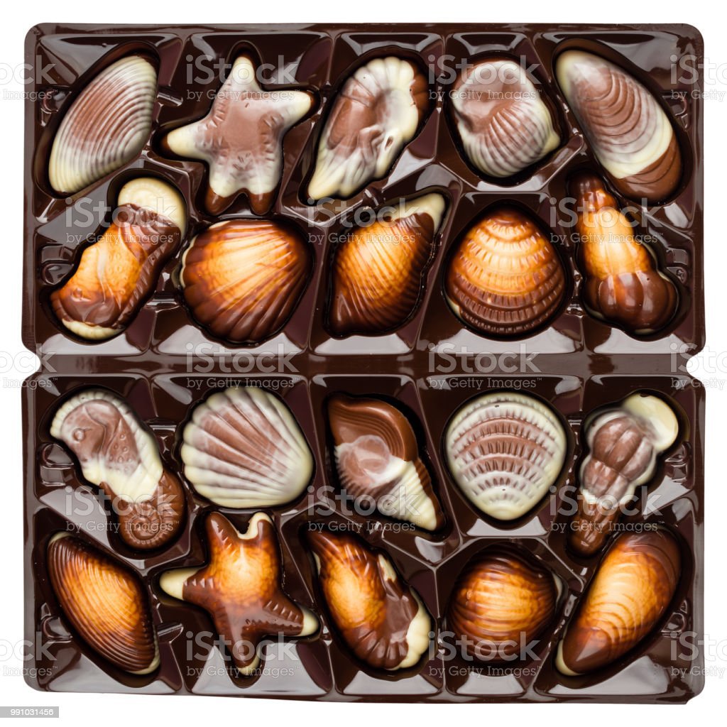 Шоколад в коробке морские ракушки Fruits