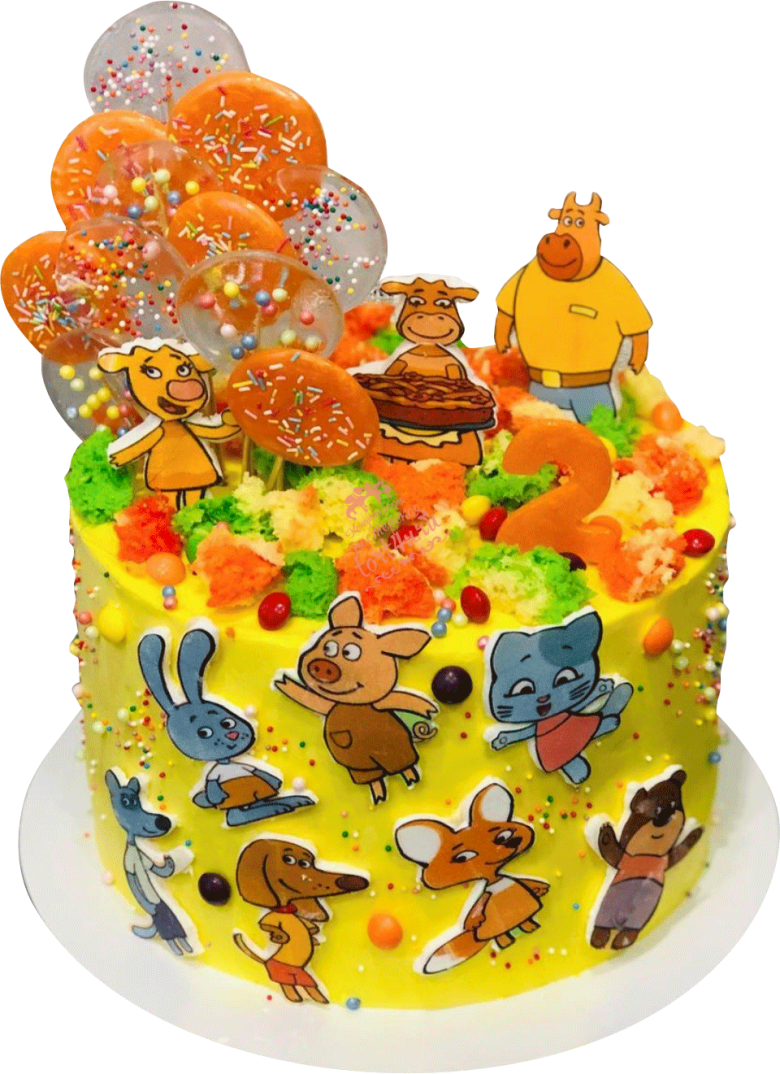 Торт оранжевая корова