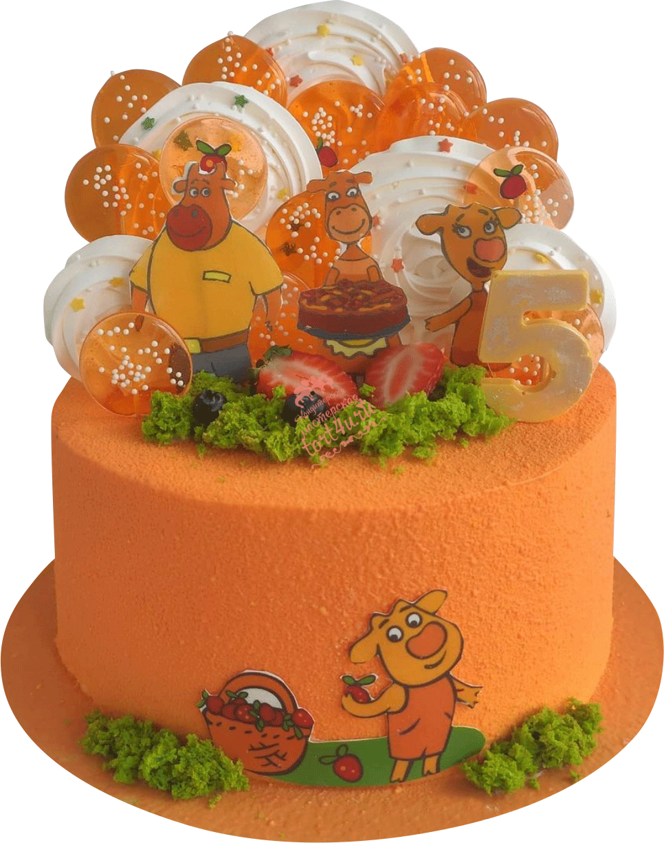 Торт оранжевая корова