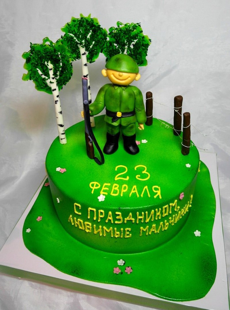 Торт в стиле милитари