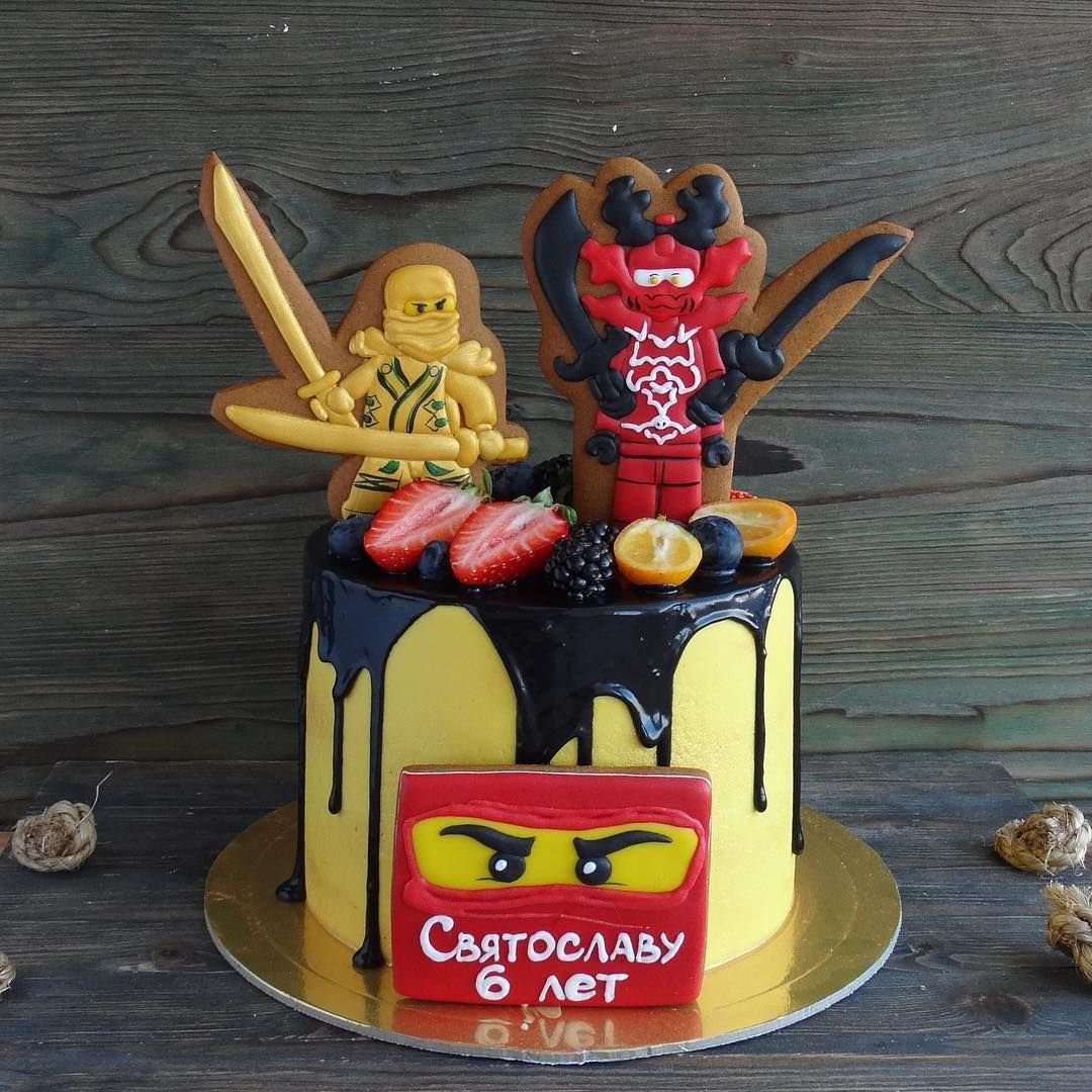 Торт на день рождения с LEGO Ninjago