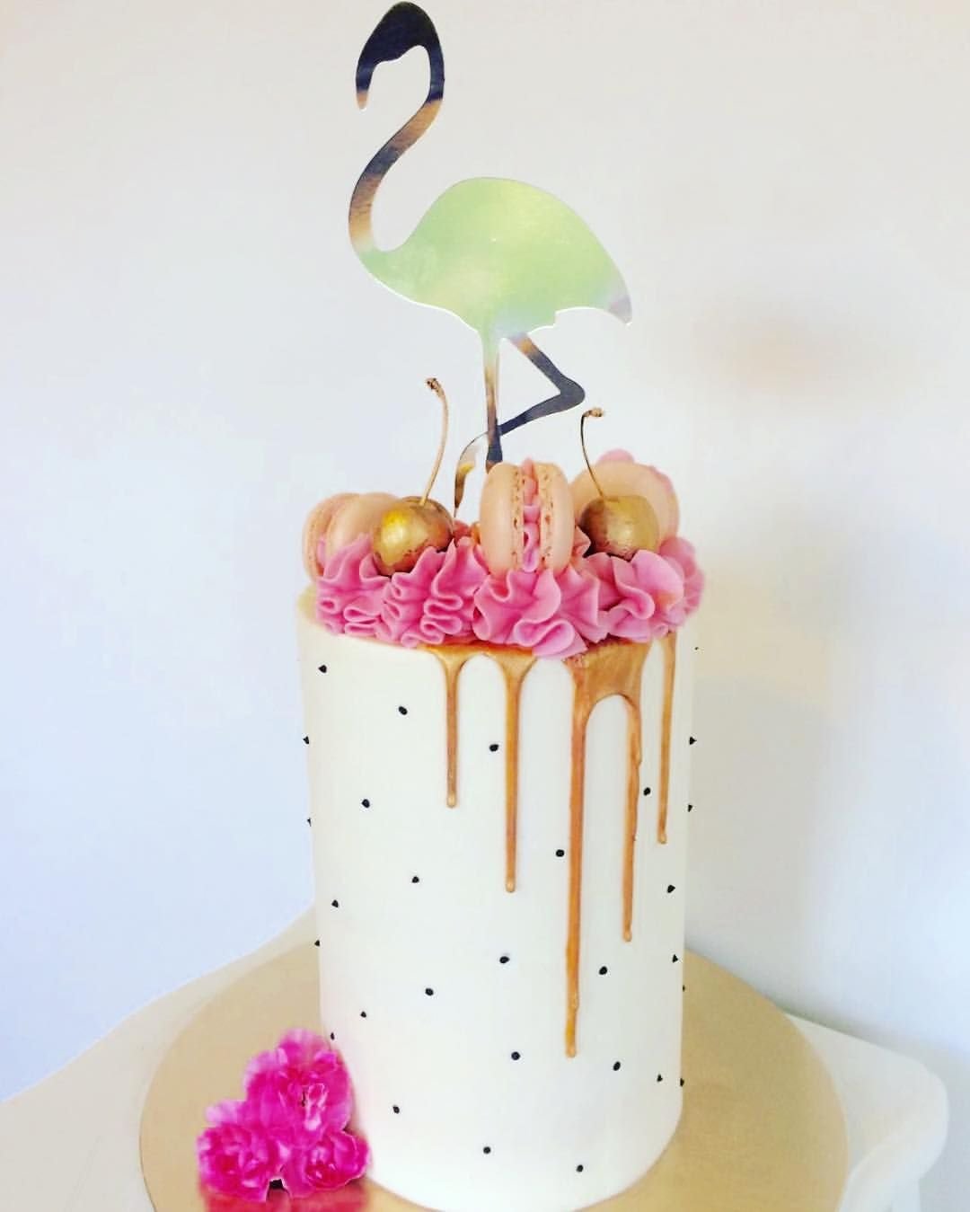 Торт с фламинго без мастики