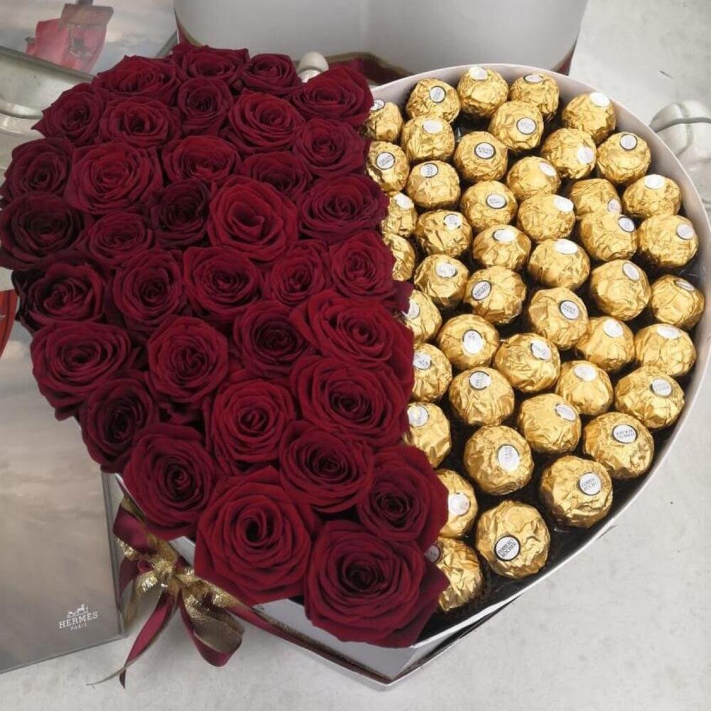Коробочка сердце с цветами