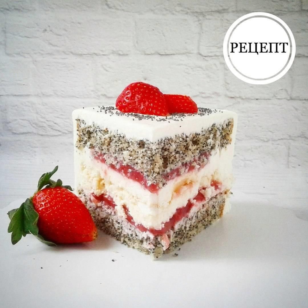 Торт маковый бисквит лимонный курд