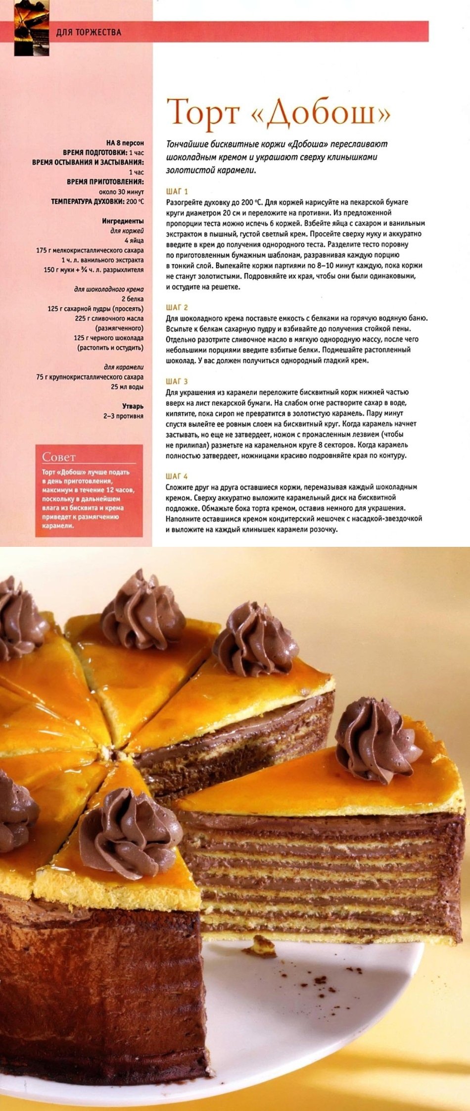 Венгерская кухня торт Добош
