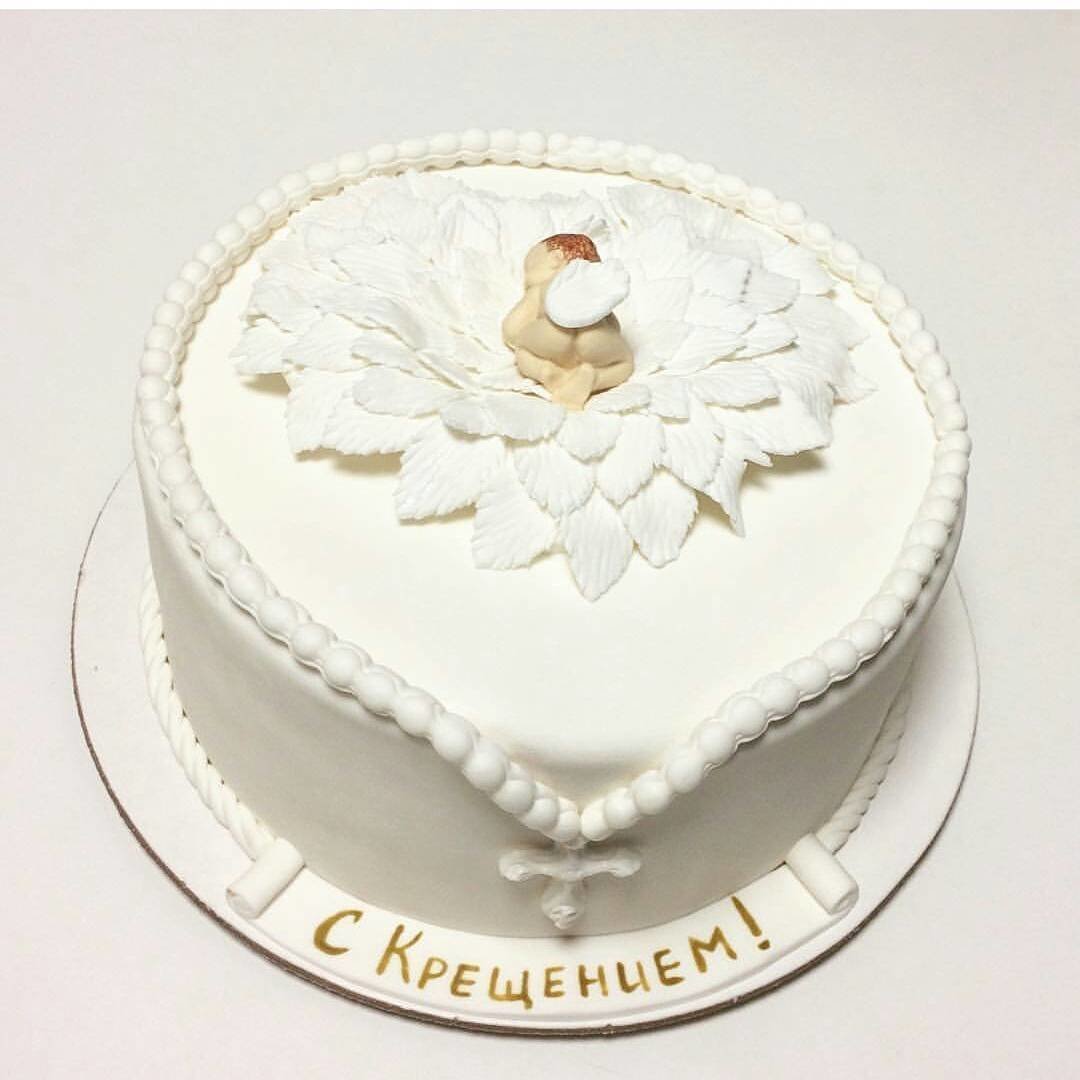 Муссовые торты с декором на крещение