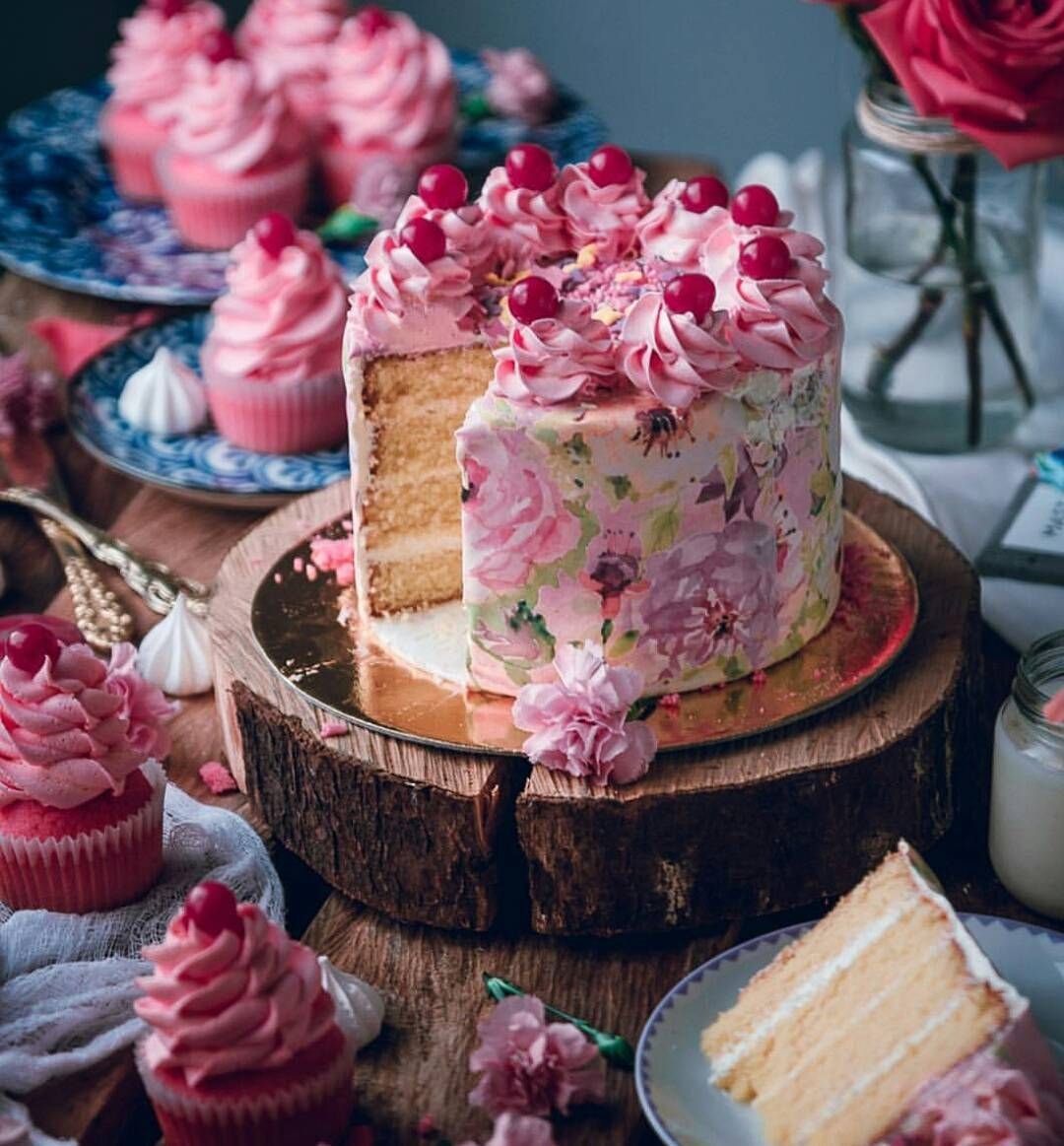 Торт и цветы картинки красивые