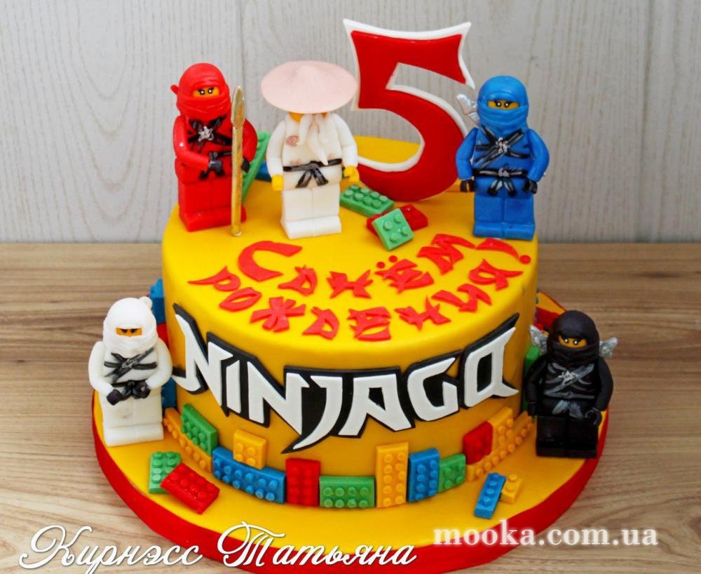 Торт лего Ниндзяго для мальчика 5 лет