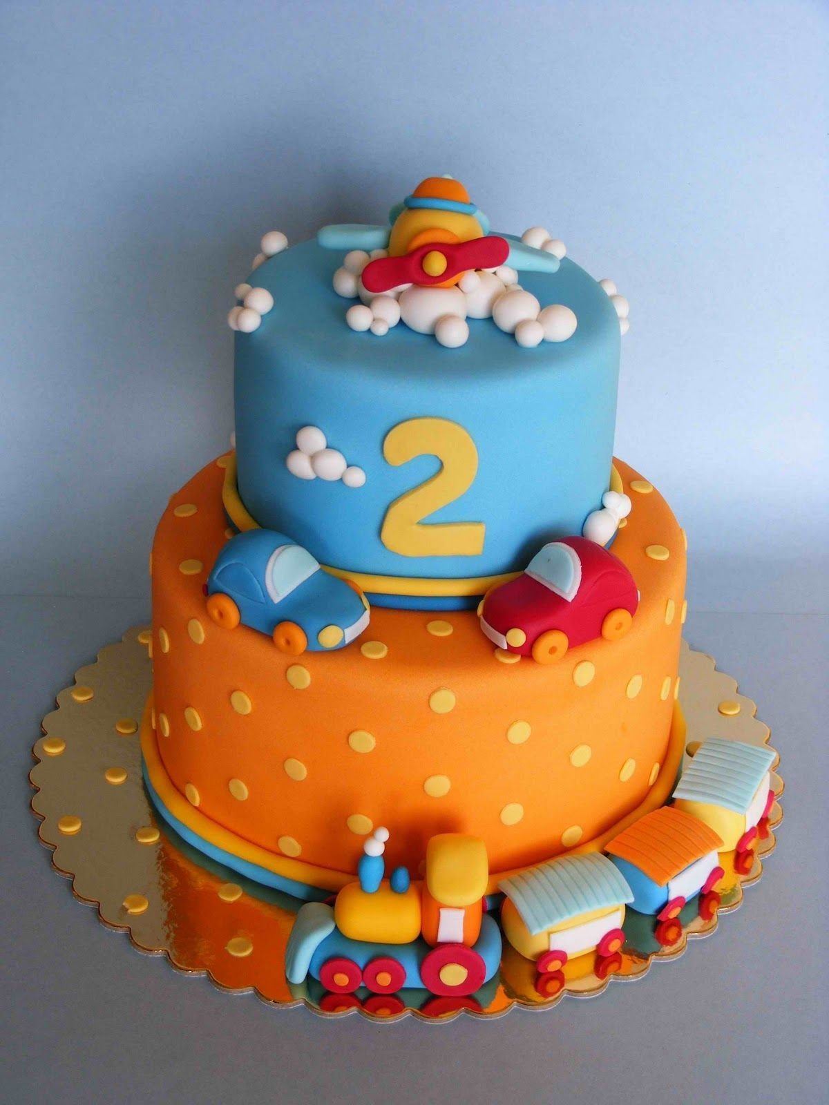 Торт на 2 годика мальчику