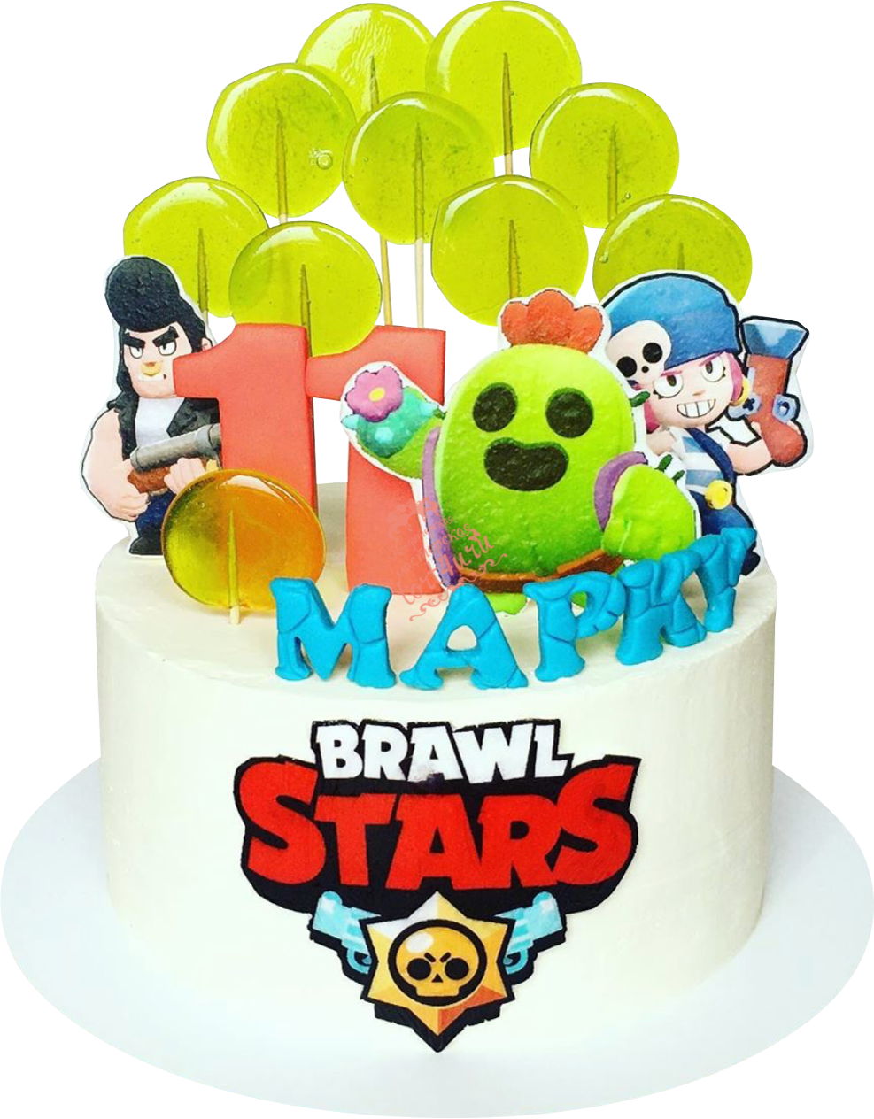 Торт Brawl Stars двухъярусный