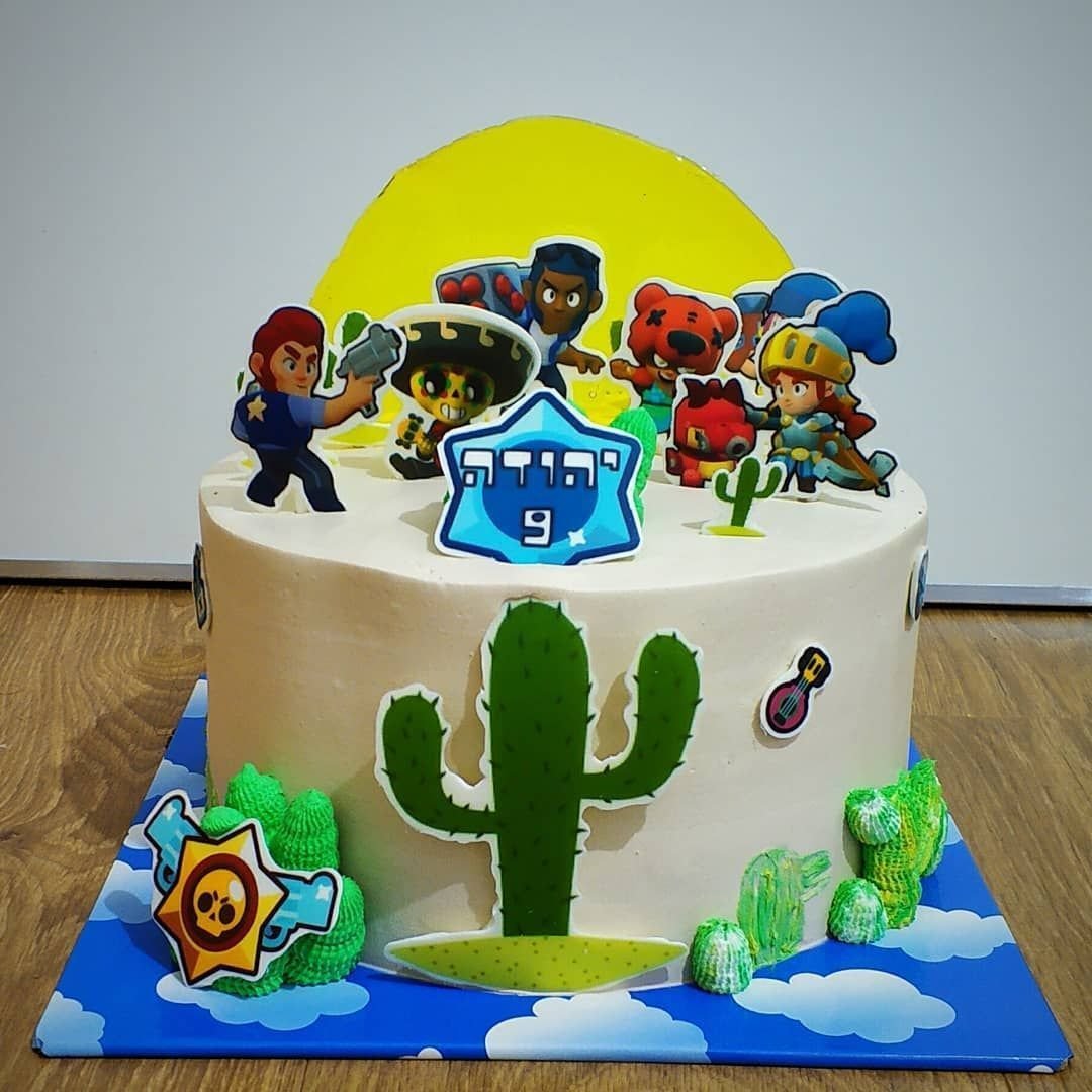 Большой торт Brawl Stars на 4 года