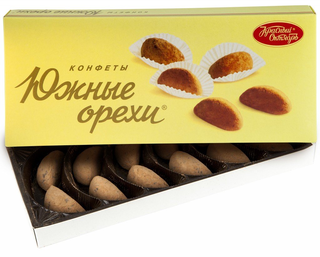 Набор конфет красный октябрь Южные орехи 145 г