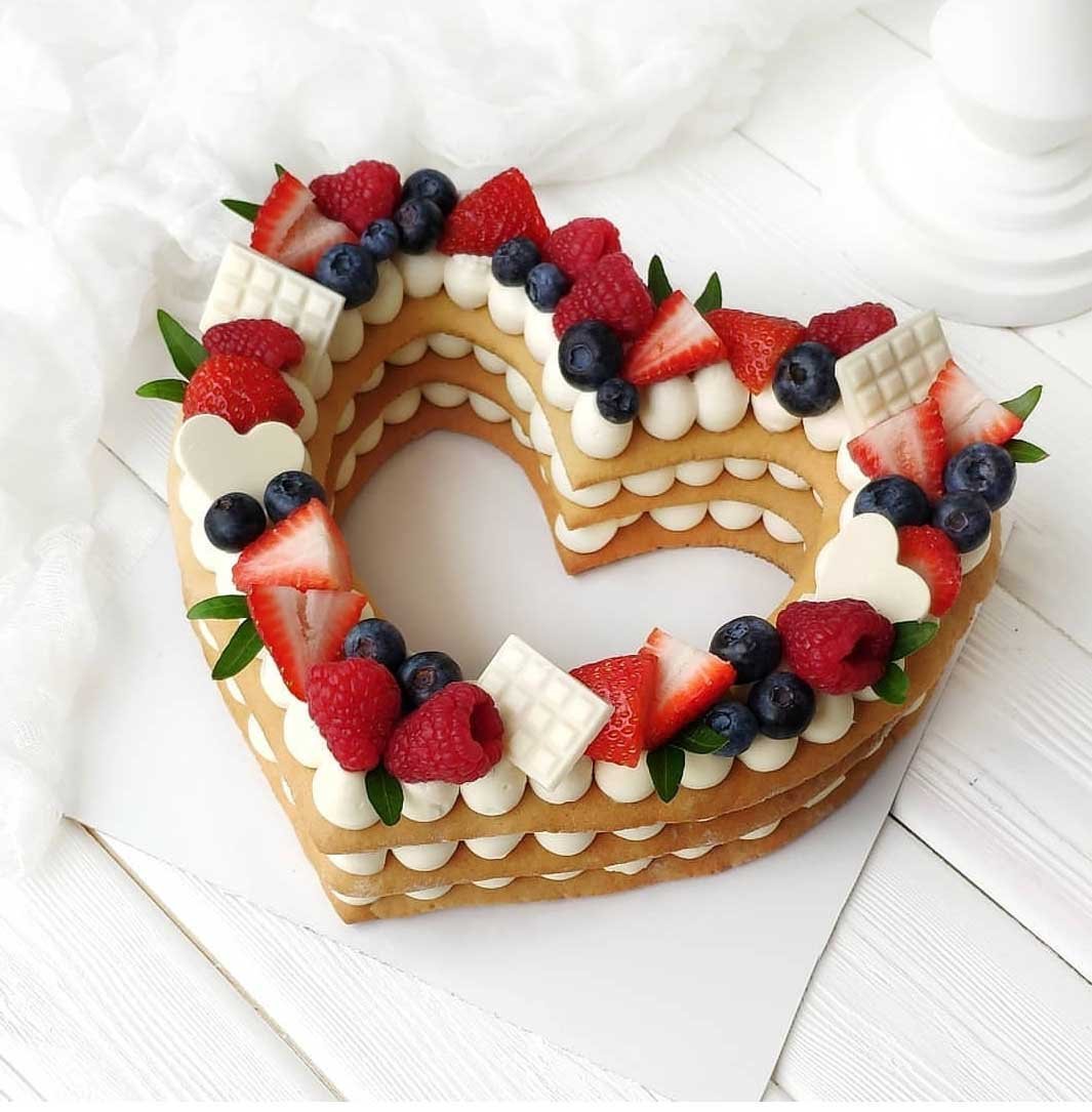 Муссовые пирожные сердечки