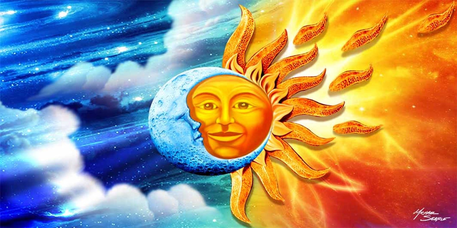 Полотенцем солнцем. Солнце и Луна. Солнце и Луна живопись. Солнце и Луна арт. Солнце Триппи.