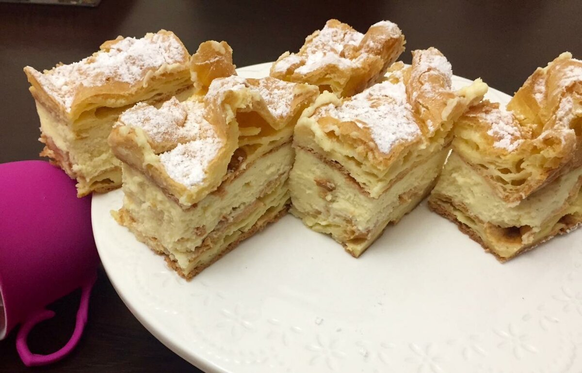 Многослойный торт с заварным кремом