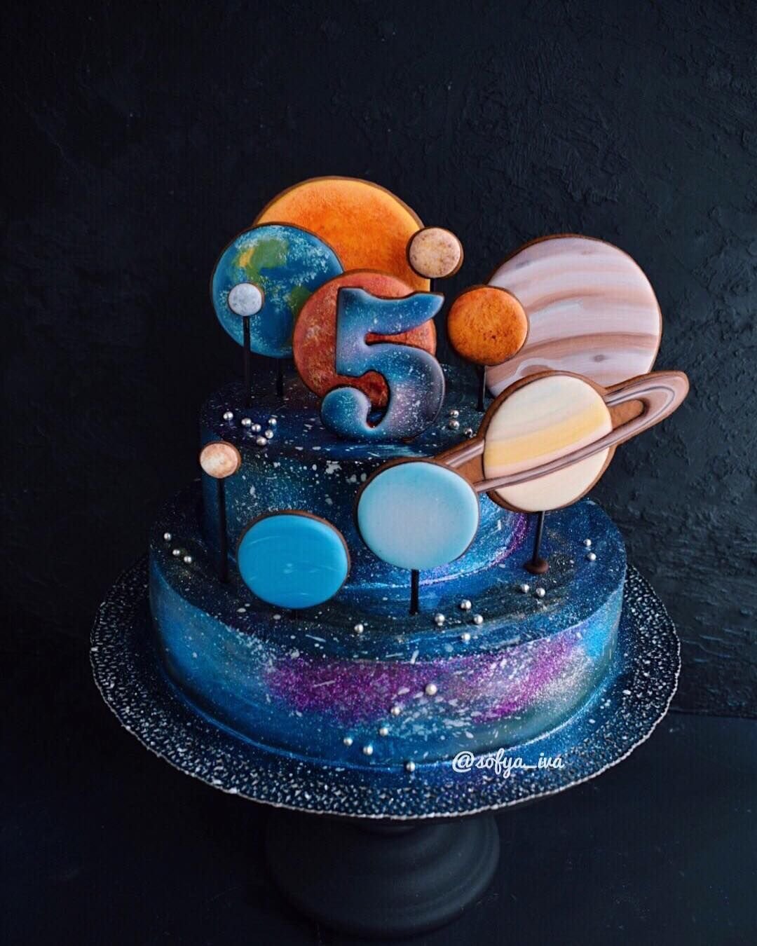Торт космос для мальчика 5 лет