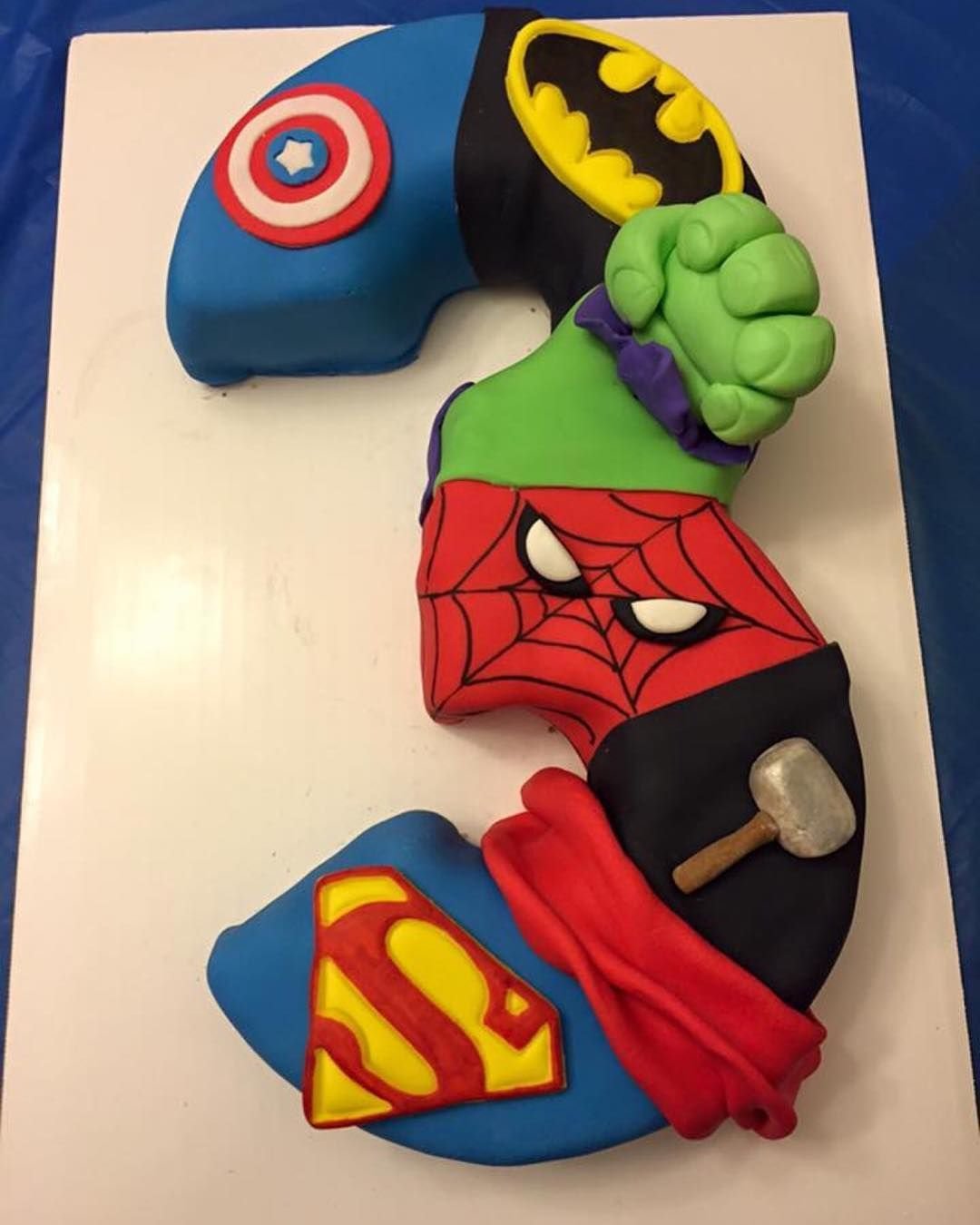 Торт с супергероями пряники
