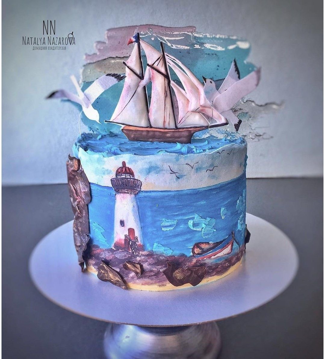 Морской торт для мальчика