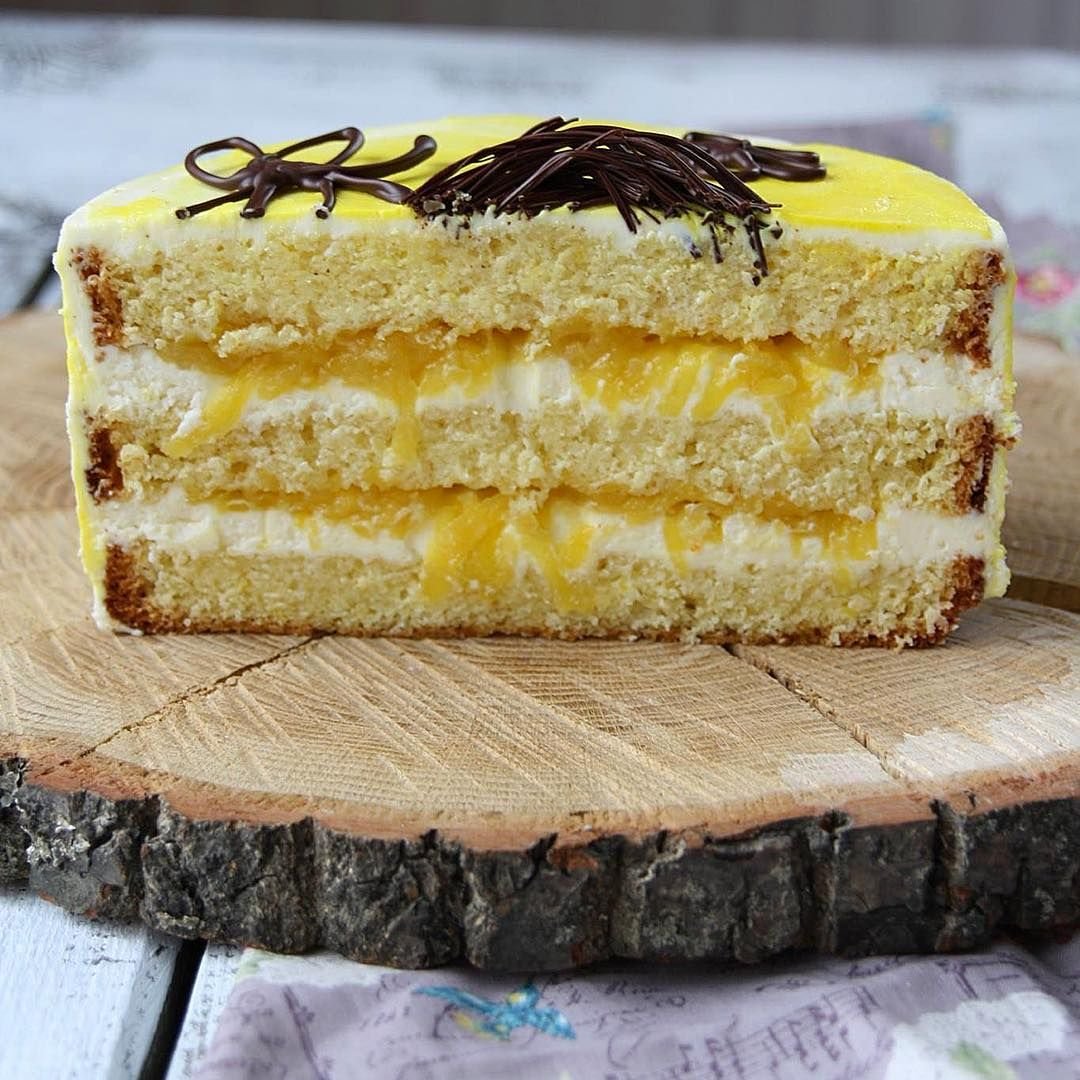 Манговый торт с маскарпоне