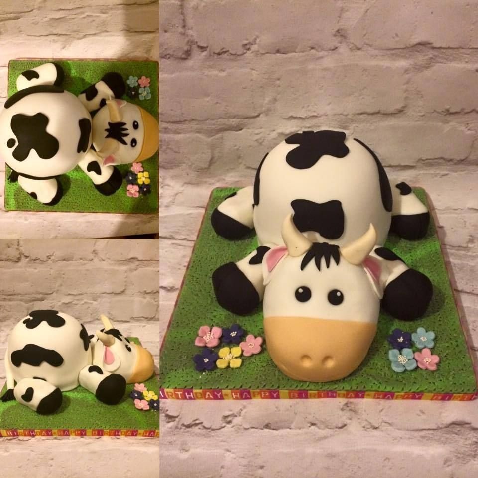 Торт с коровьим принтом