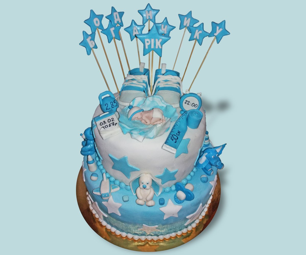 Тортик на 1 месяц мальчику