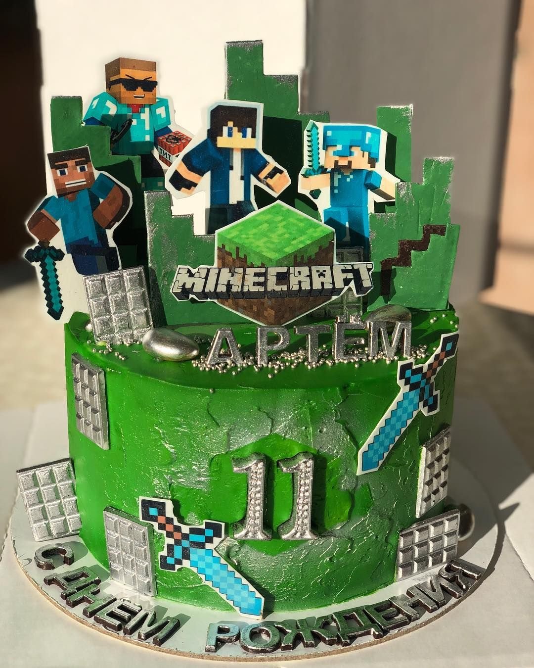 Тортики для мальчиков Minecraft