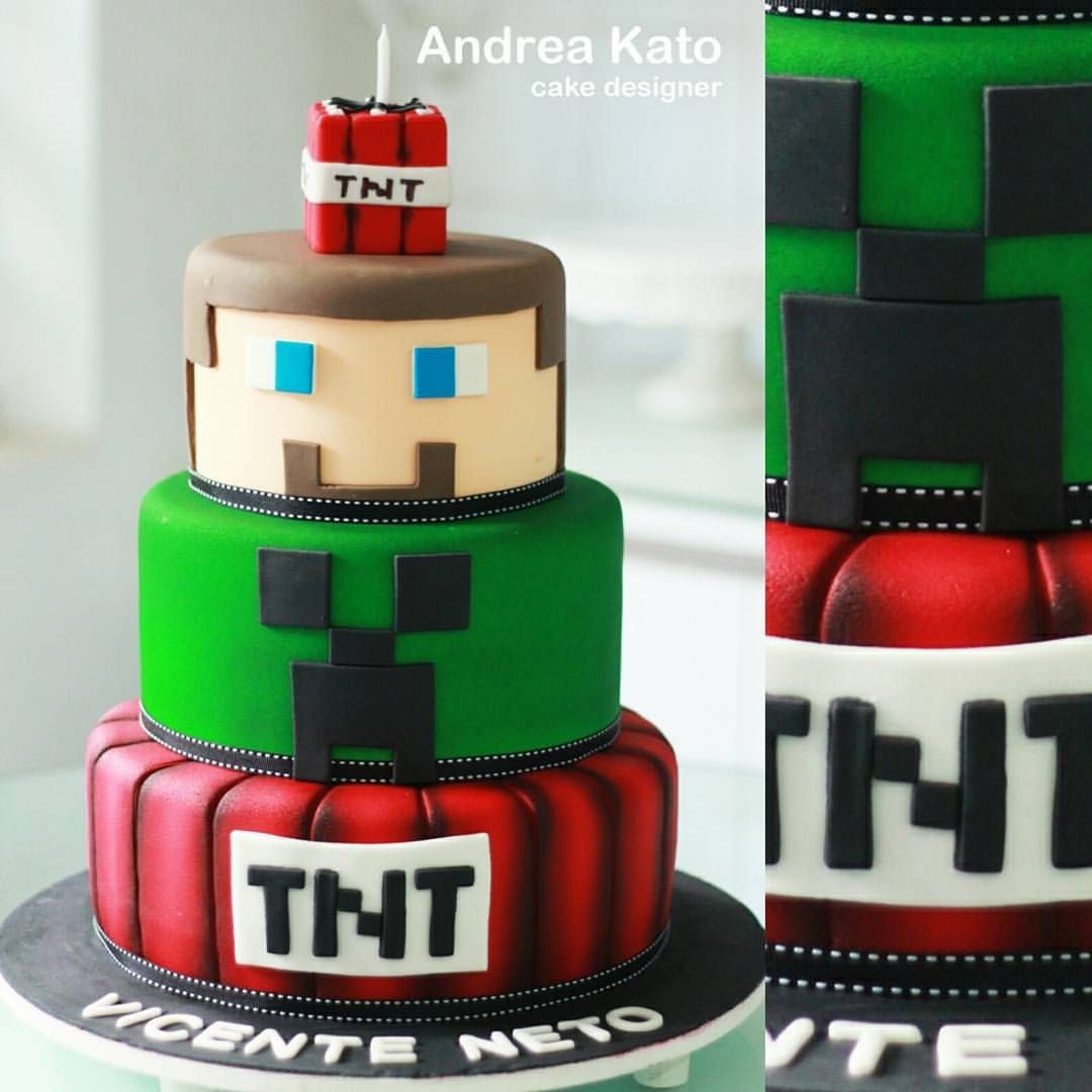 Торт с МАЙНКРАФТОМ для девочки 10 лет