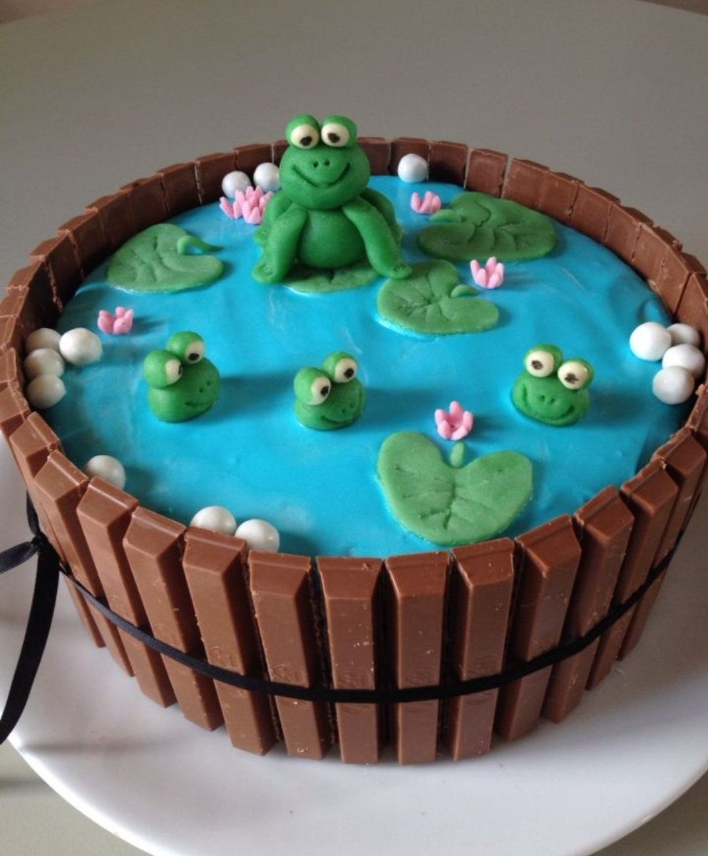 Тортик с лягушками