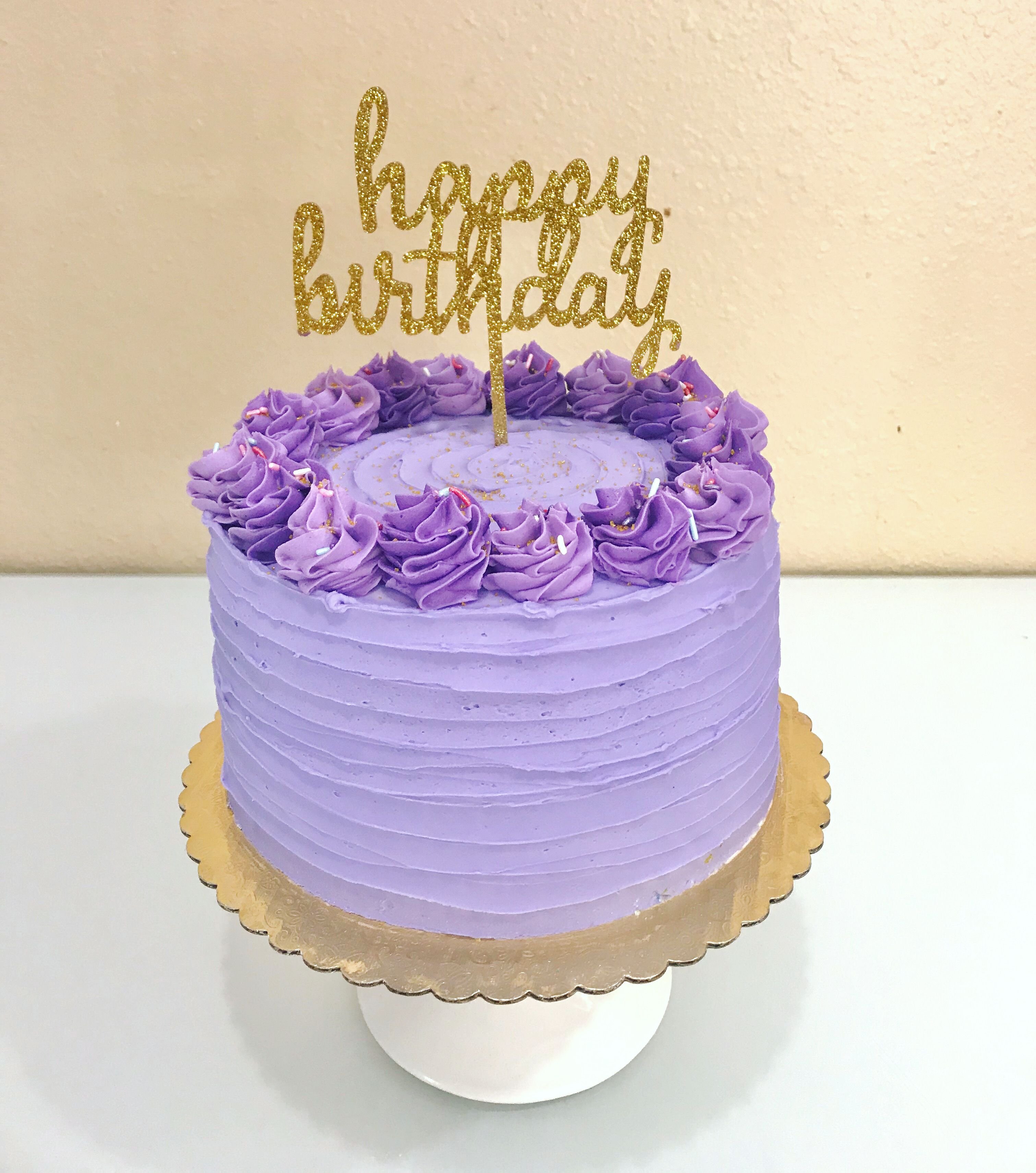 Сиреневый торт на день рождения - 70 фото