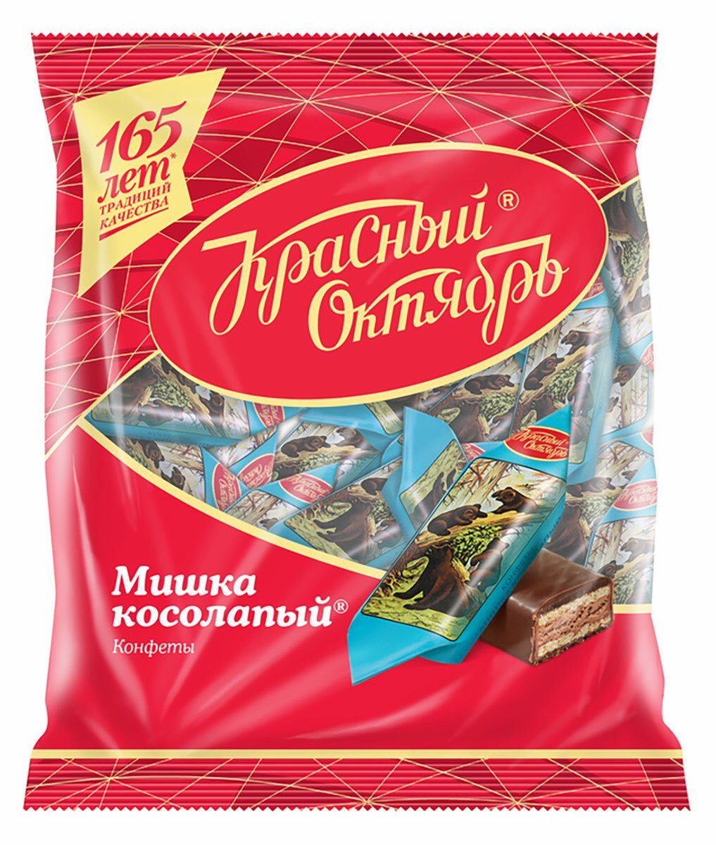 Конфеты мишка косолапый красный октябрь
