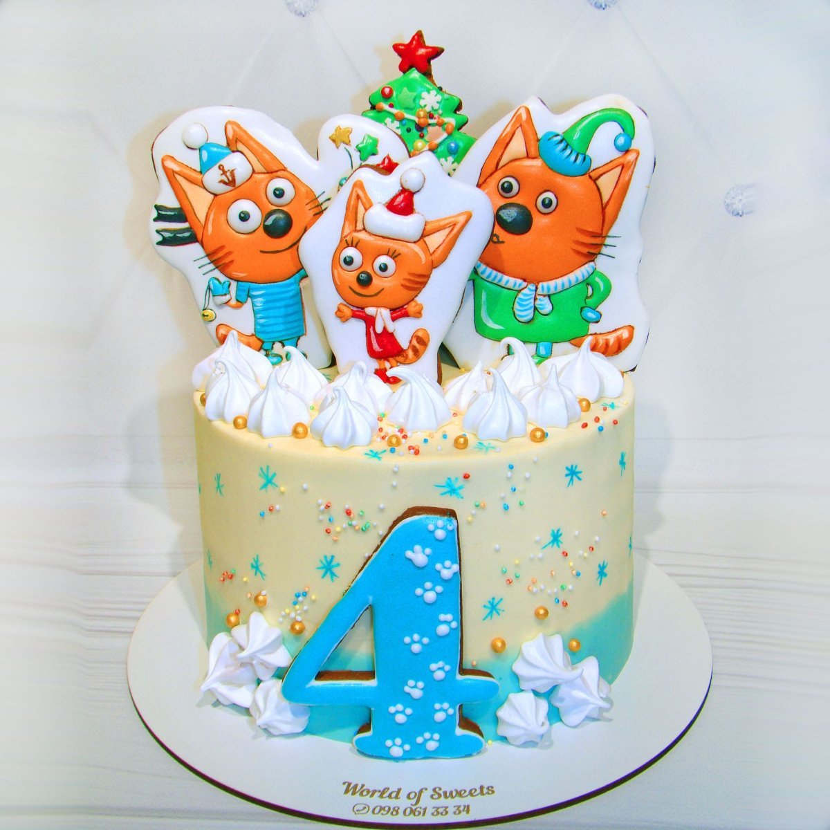Торт три кота для девочки 5 лет
