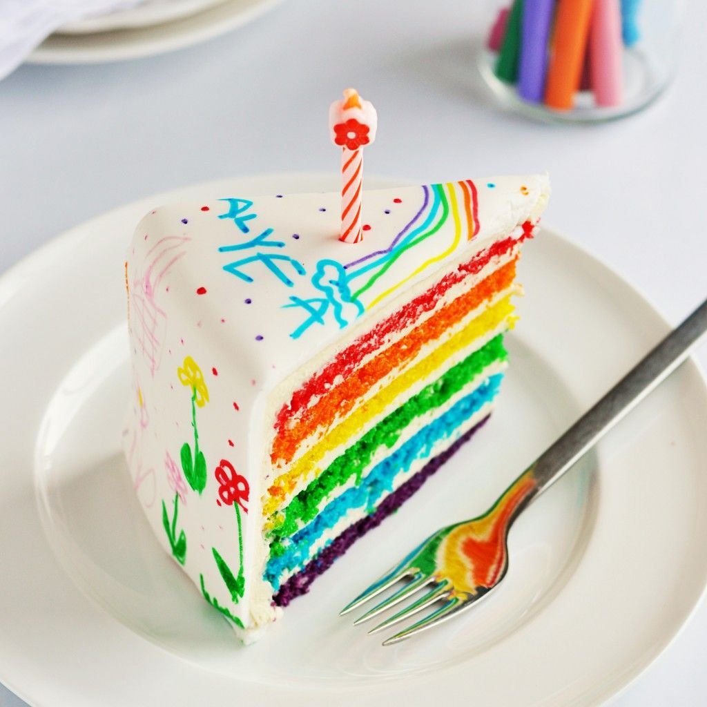 Радужный торт для мальчика