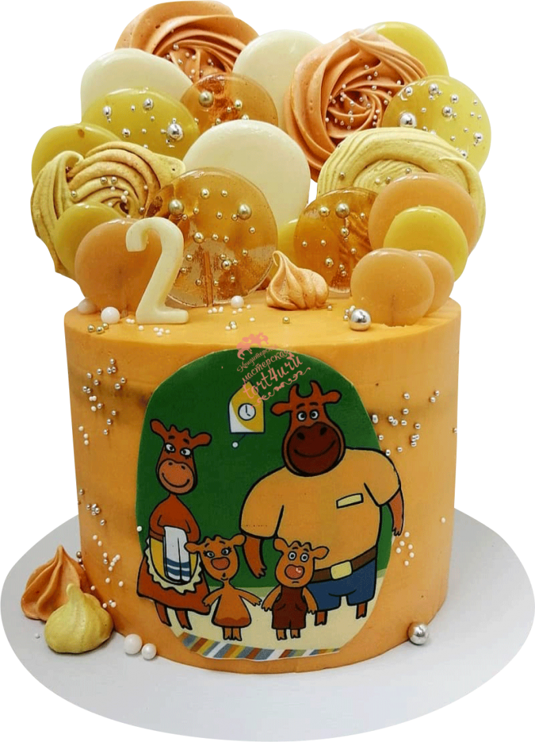 Мультик оранжевая корова