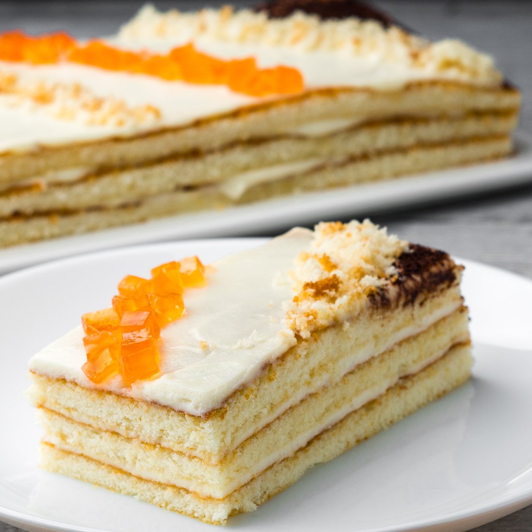 Торт из печенья Мария без выпечки