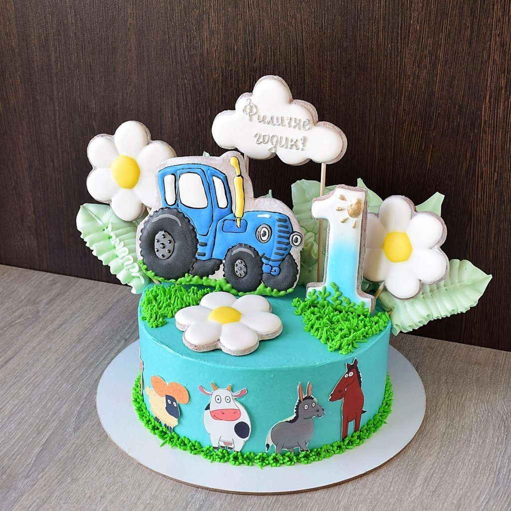 Детский торт с трактором