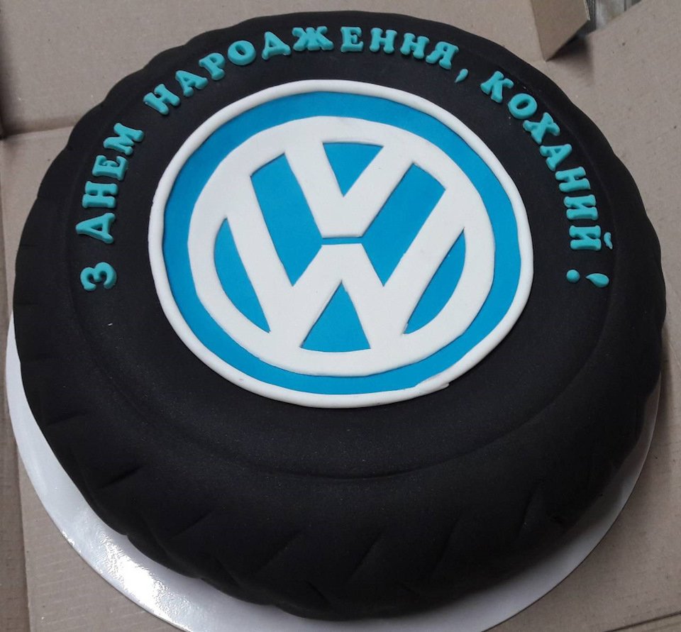 Торт мужу на день рождения VW