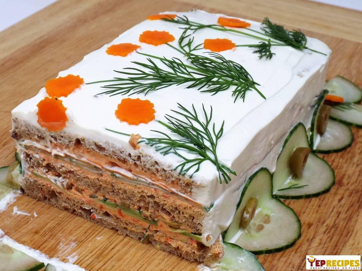 Шпинатный закусочный торт